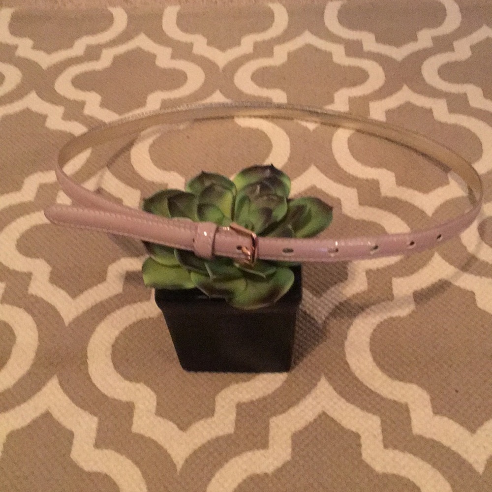 Target mauve bonded leather belt; size large